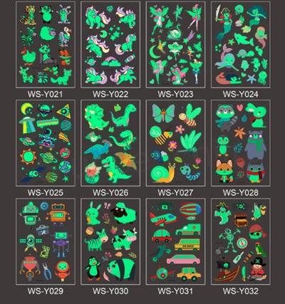 Voděodolné, dočasné tetovaní luminous víly číslo 6 (E266)