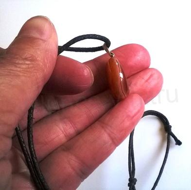 Achátový náhrdelník na nastavitelné šňůrce (X478)