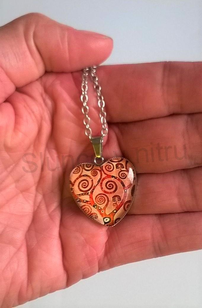 Náhrdelník s přívěškem srdce Mandala (BD280)