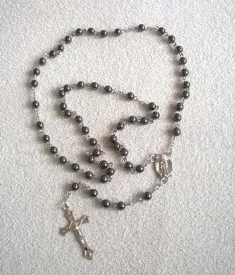 Náhrdelník Růženec s hematovými korálky (BD285)