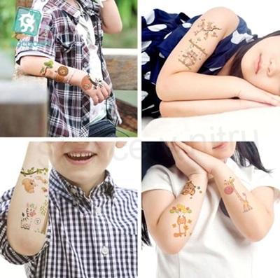 Voděodolné, dočasné tetovaní Zvířátka číslo 2 (E282)