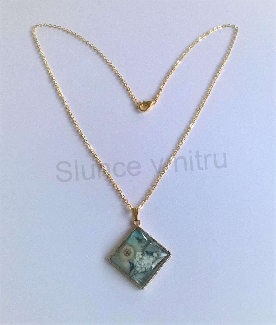 Náhrdelník s ozdobným přívěškem - pozlaceno (BD309) 