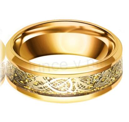 Dračí prsten z chirurgické oceli a uhlíkových vláken (BP77)