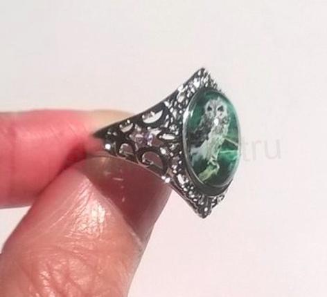 Postříbřený prsten sova velikost 56 (BP288)