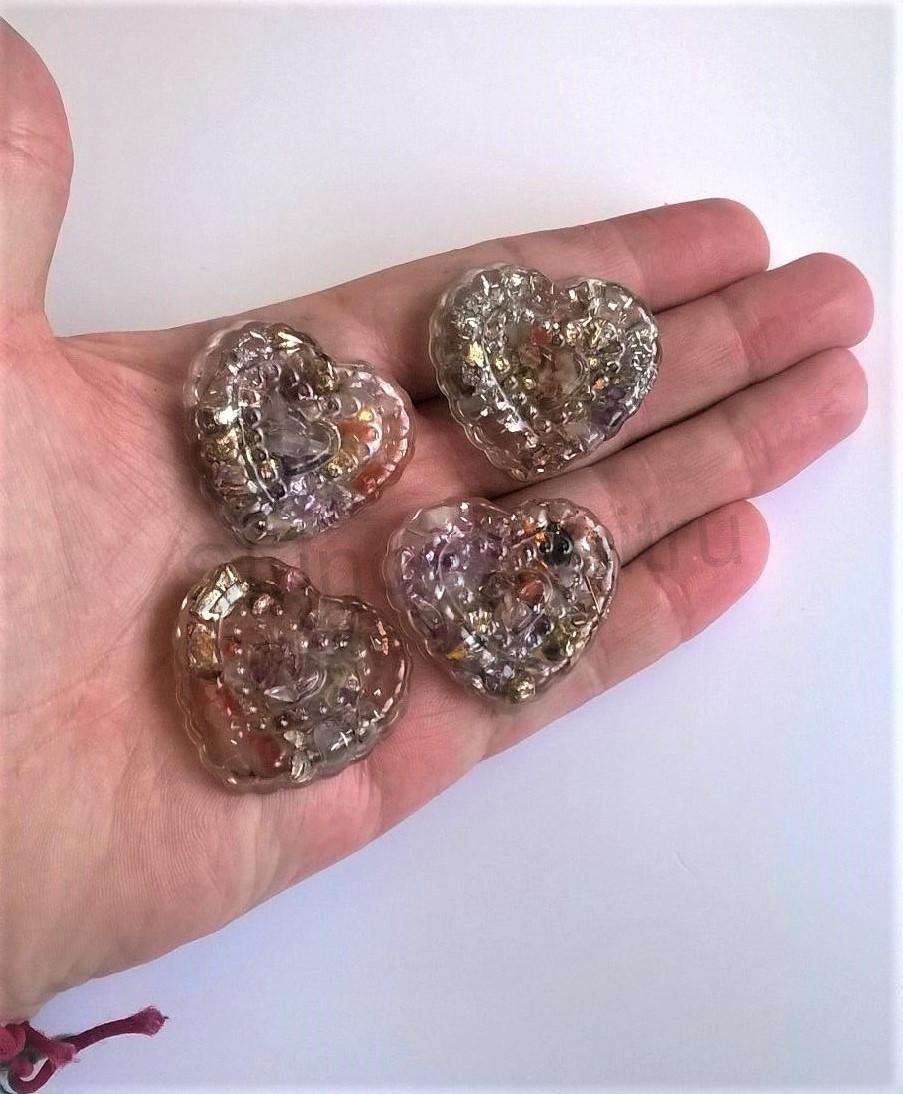 Orgonitové srdce - 3,5 x 3,2 cm (X494)