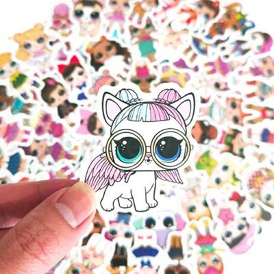 Samolepky mix panenka Lol 5 kusů (E301)