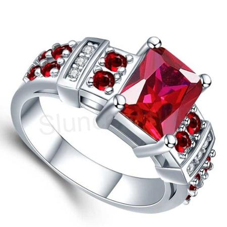 Pokovaný psten se zirkony (BP294)