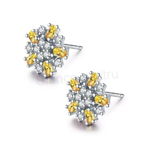 Puzetové náušnice se zirkony (BB443)