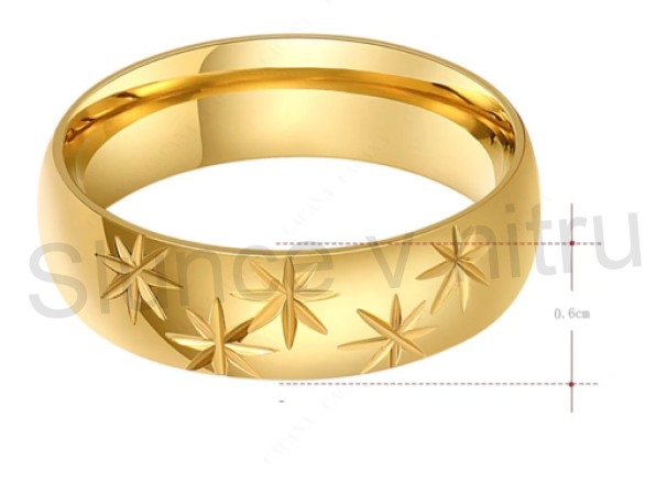 Prsten z chirurgické oceli s ozdobami 6 mm (BP300)