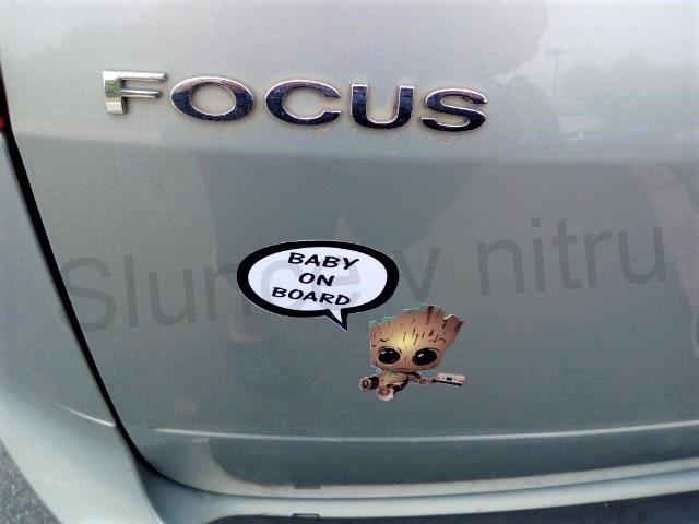 Samolepky na auto Dítě v autě Grut - Já jsem Grut (E311)