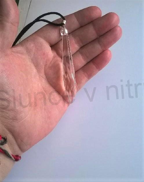 Krystal Feng Shui – kyvadlo / virgule z broušeného skla (BD339)