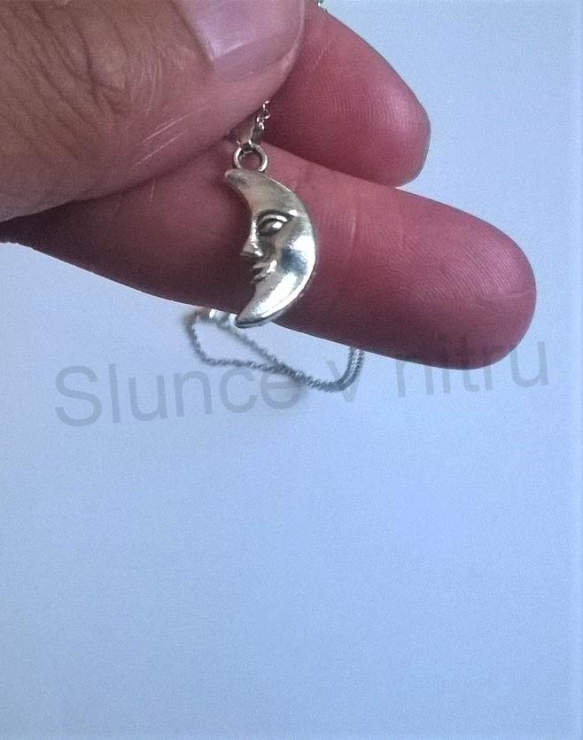 Náhrdelník s přívěškem Měsíc z chirurgické oceli (BD346) 