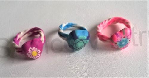 Dětský polymerový prsten srdce růžový (BP313)