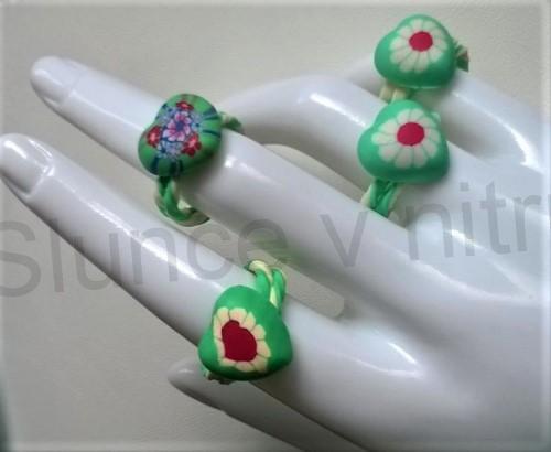 Dětský polymerový prsten srdce (BP316)