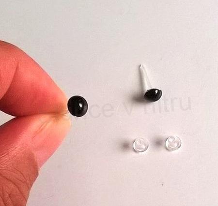 Puzetové náušnice hypoalergenní pecičky černé (BB487)