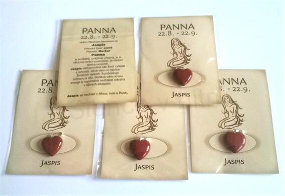 Minerální přívěsek jaspis znamení - PANNA (X523)