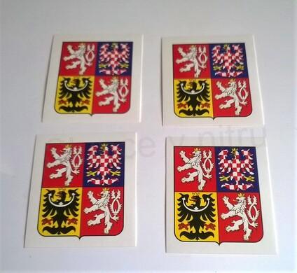 Samolepka na auto znak české republiky malá 5,5 X 4,5 cm (E319)