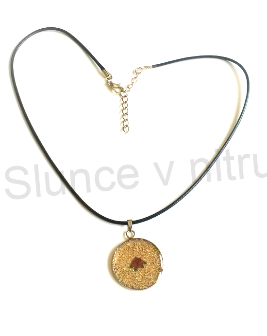 Náhrdelník s přívěškem orgonitu s růží (BD376) 