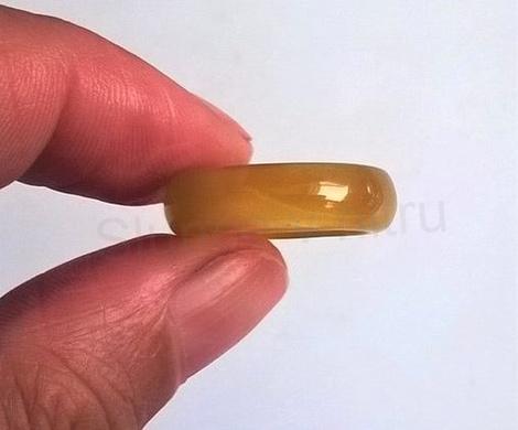 Minerální prsten achát žlutý velikost 55 (X551)