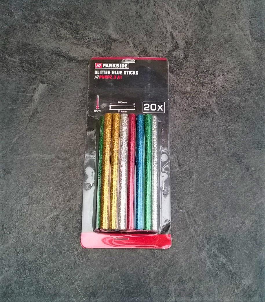 Barevné glitrové tyčinky do tavné pistole Ø 7mm/10cm - 20Ks/bal (V28)