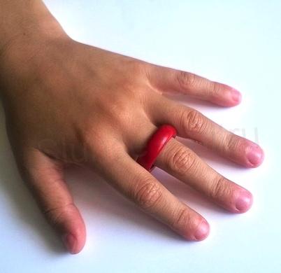 Minerální prsten Korálový velikost 62 (X552)