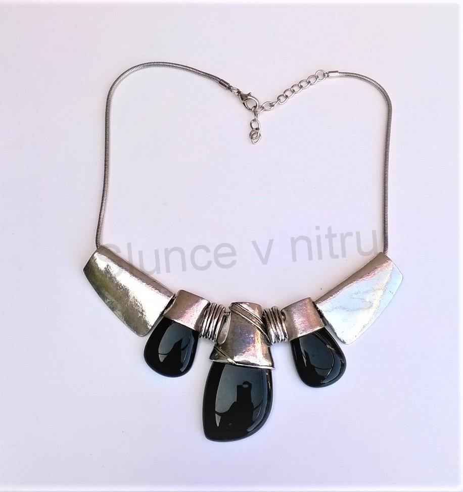 Náhrdelník Hadí řetízek z nerez oceli s ozdoby - punk (BD400)