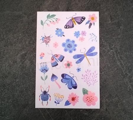 Samolepky, Obtisky na Papír motýl po 5 balení (E345)