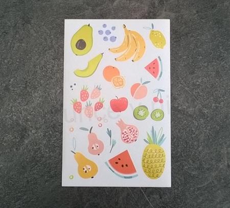 Samolepky, Obtisky na Papír ovoce po 5 balení (E349)