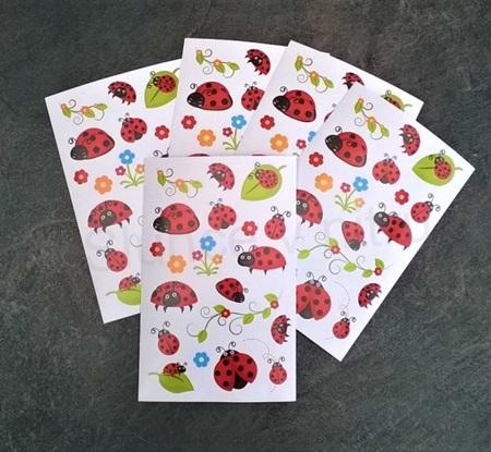 Samolepky, Obtisky na Papír beruška (E356)