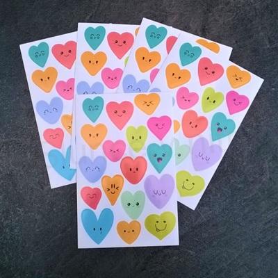 Samolepky, Obtisky na Papír srdce (E360)