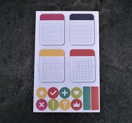 Samolepky, Obtisky na Papír - ozdobné štítky na sešity 2 kusy v balení (E363)