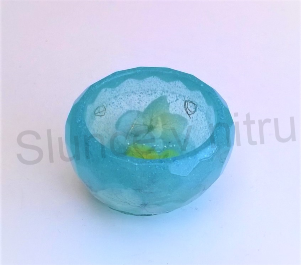 Orgonitová vázička s květinami 4x2,4 cm (PP63)