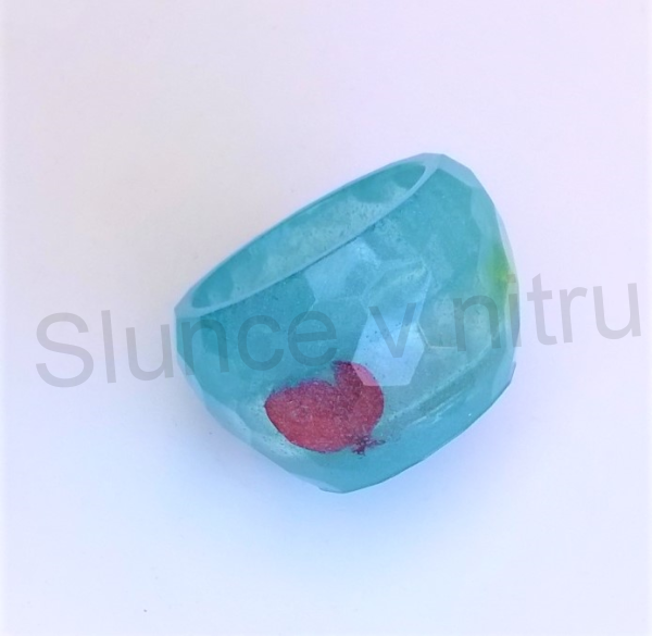 Orgonitová vázička s květem života a květinami 4,8x3 cm (PP64)