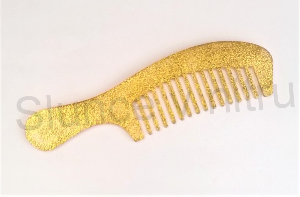 Orgonitový hřeben - zlatý 16,8 X 4,7 cm (PP72)