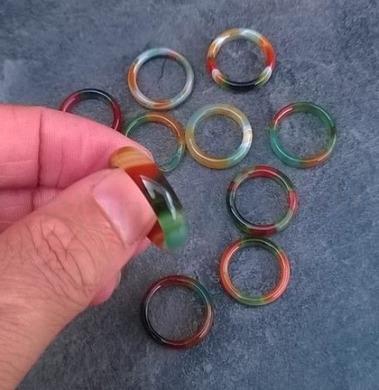 Minerální prsten Achát multi (X557)