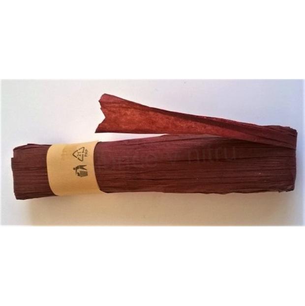 Papírová stuha batikovaná, kreš 3,5 x 30 m Hnědo vínová (N121)