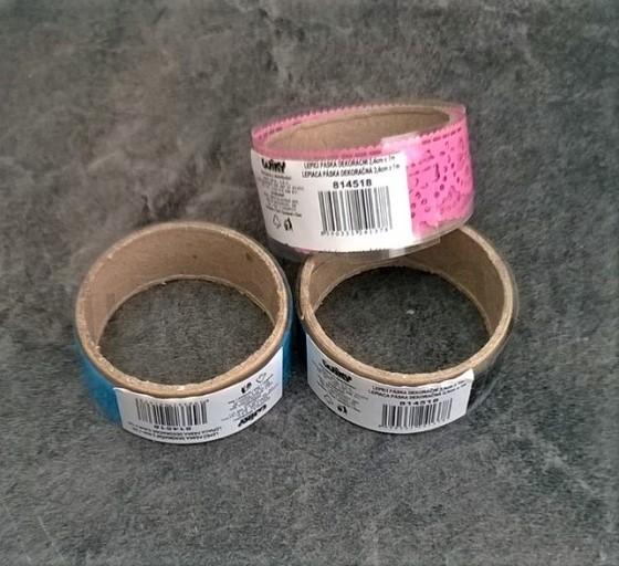 Lepící páska, stuha dekorační modrá (V29)