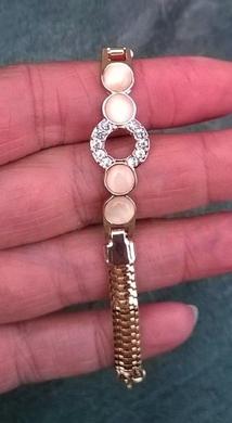 Luxusní náramek s rakouskými křišťály a kočičí oko (X578)