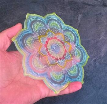 Orgonitový podtácek mandala 15,5 cm (PP92)