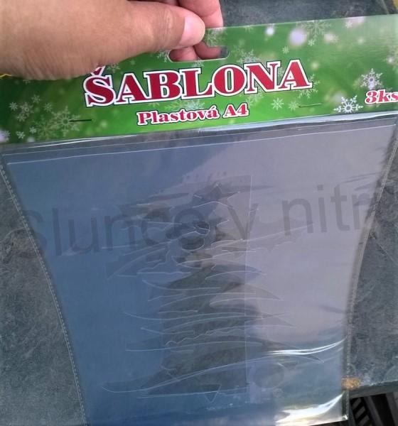 Vánoční šablona plastová 3 ks (E416)