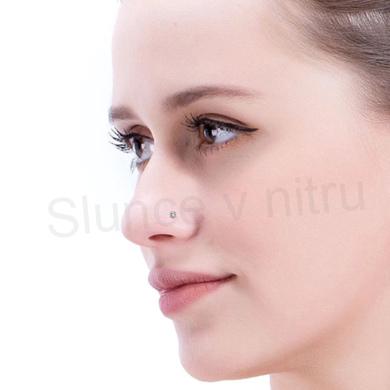 Piercing do nosu z chirurgické oceli 10 mm a zirkonem zelený (BB507)