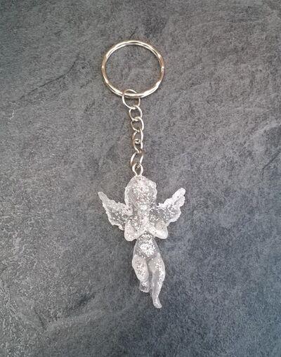 Orgonitová klíčenka andílek 5x3 cm (PP99)