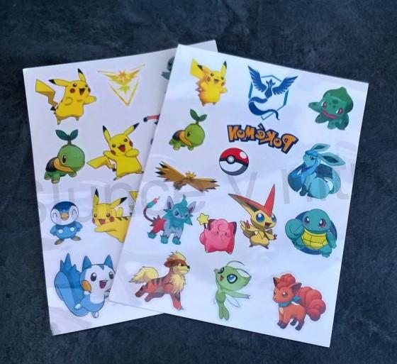 Voděodolné, dočasné tetovaní Pokemon (E454)