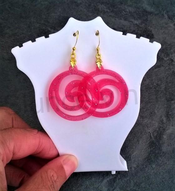 Orgonitové náušnice vlnka v kruhu (PP110)