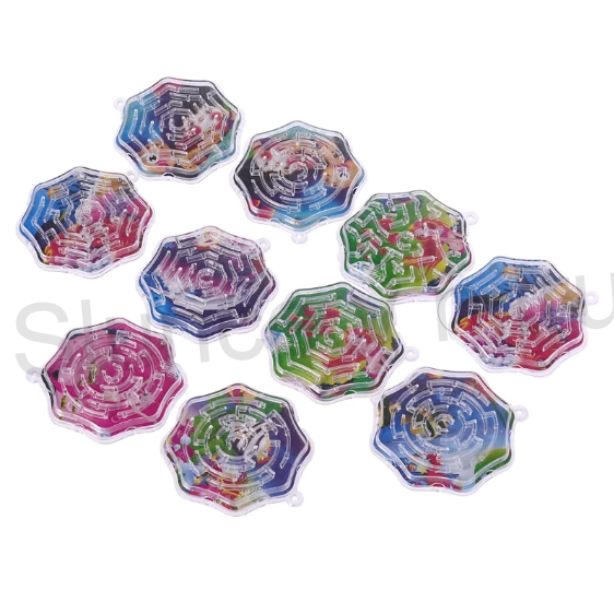 Bludiště, hlavolam s kuličkou přívěšek mix (D498)