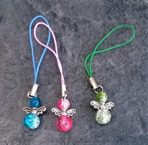 Přívěsek na klíče - anděl žlutý (D500)