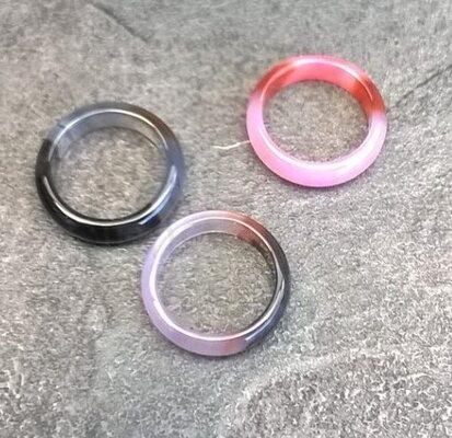 Minerální prsten Achát multi velikost 55 (X589)