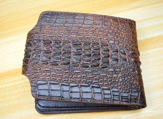 Kožená peněženka krokodýlí vzor (J30)