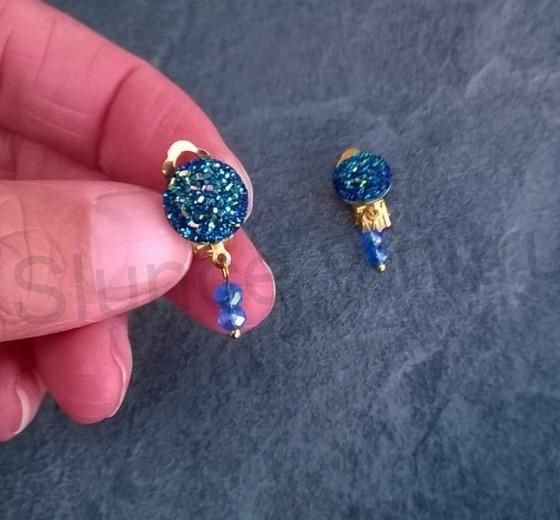 Náušnice klipsy ozdobné měnicí barvu na světle (BB541)