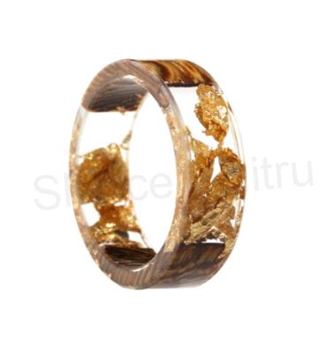 Dřevěný prsten s pryskyřicí (PP117)